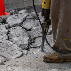 Impact Driven Jack Hammer Drilling